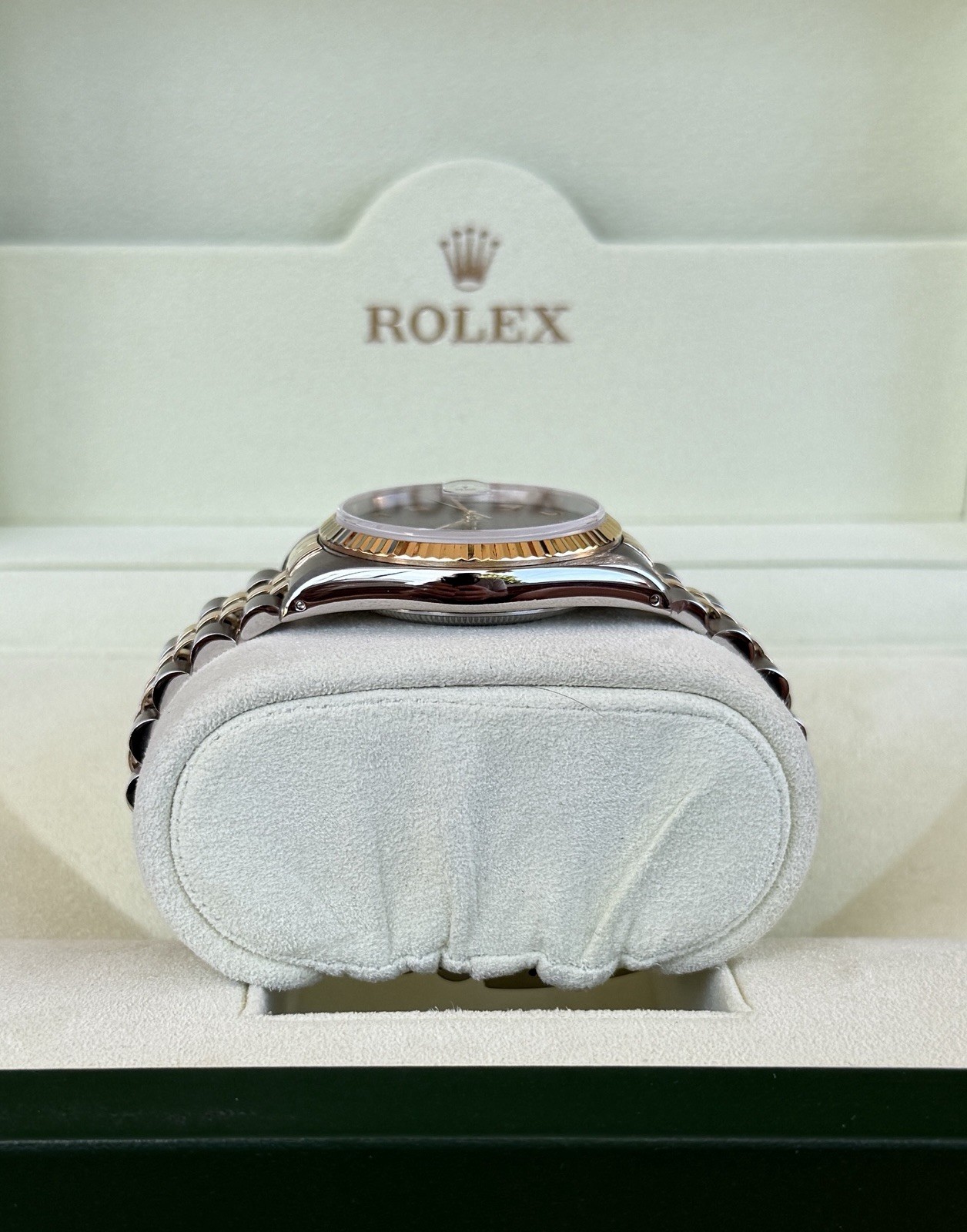 1990 Rolex DateJust Two Tone 18k Gold Jubilee 36mm Black Anniversary Dial 16233
