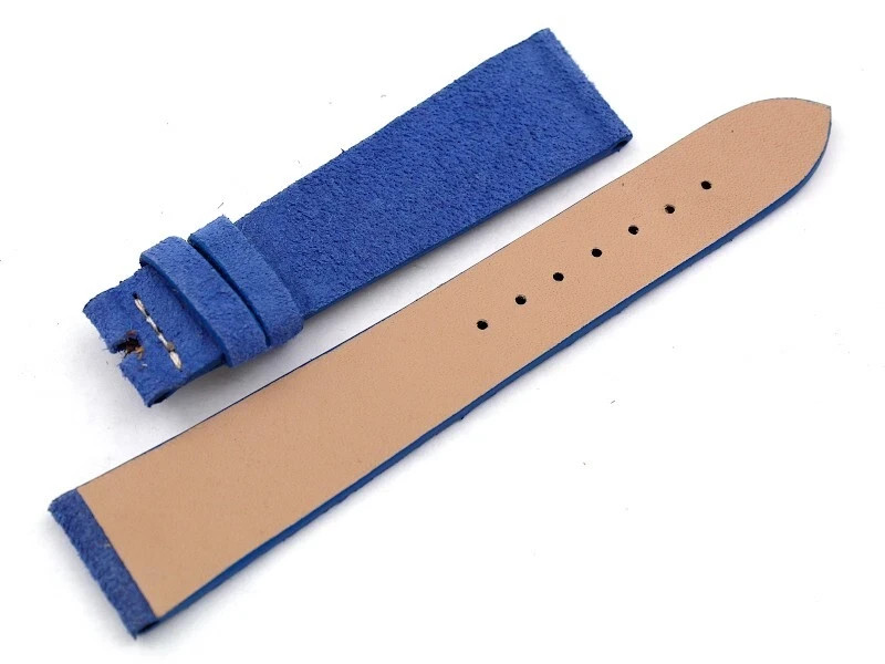 Watch Band Leather Suede Blue Jeans 20/16mm Handmade Accessories Watch New