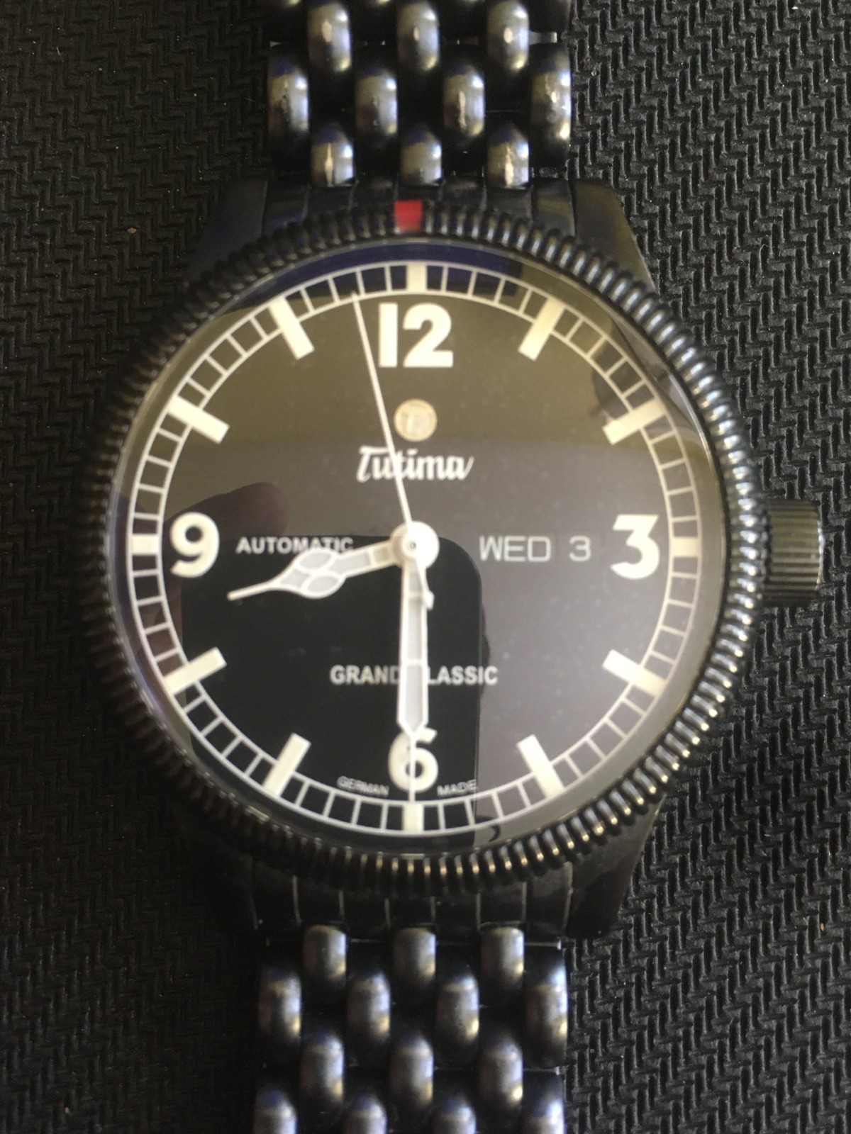 Tutima Grand Classic 628-09 Black PVD – Automatic Day/Date – Full Set