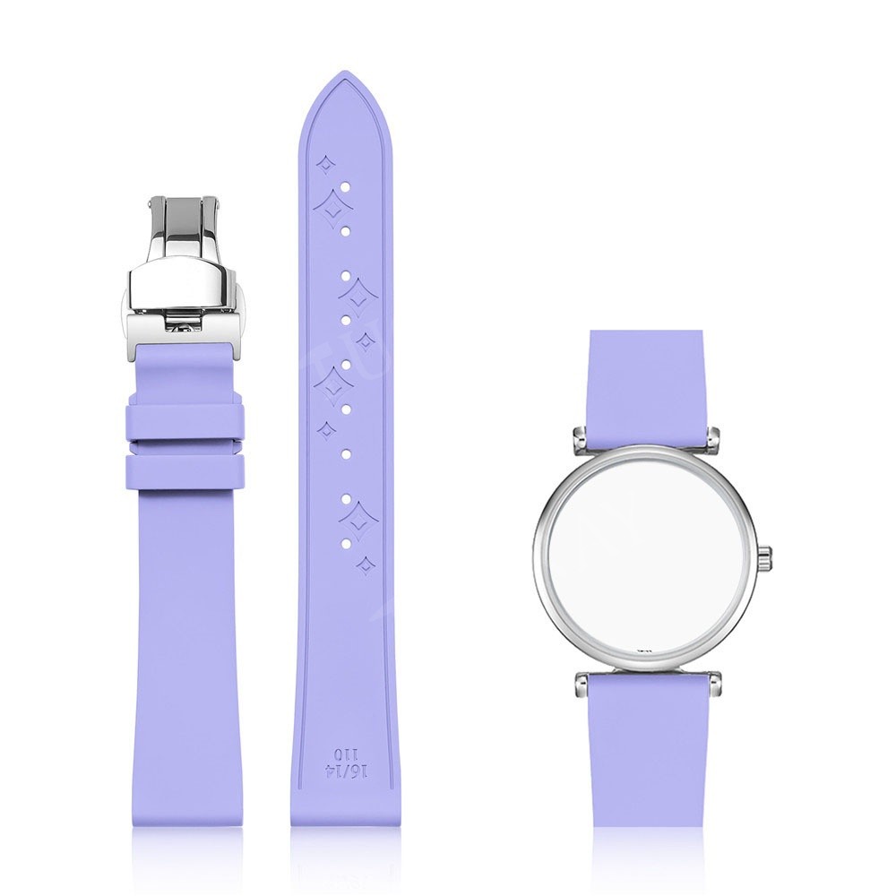 Women’s 14mm 15mm 16mm 17mm 18mm FKM Bracelet Rubber Watch Band Strap Universal