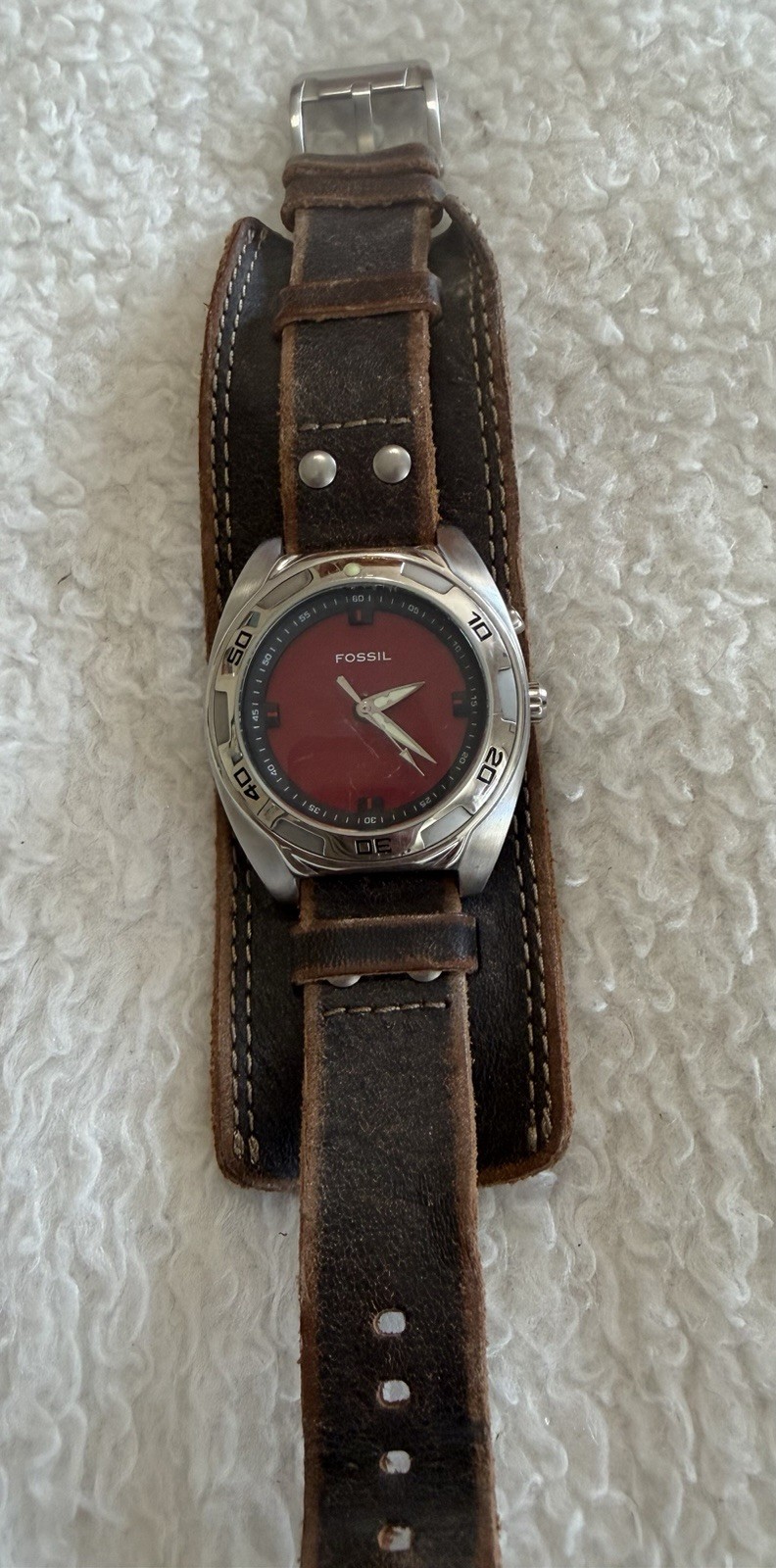 Fossil Men’s Steampunk Watch With Leather Band