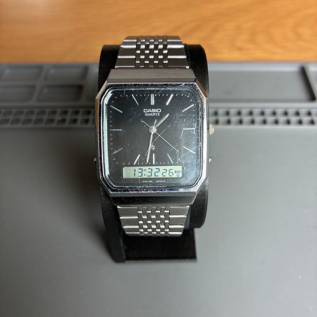 CASIO AQ-413 307, working condition, original metal case.