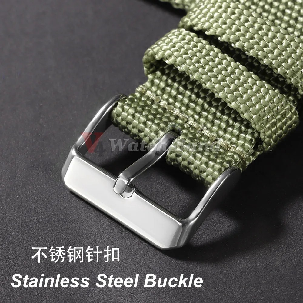 High Quality Nylon Watch Band Canvas Watch Strap Single Pass 18mm 20mm 22mm