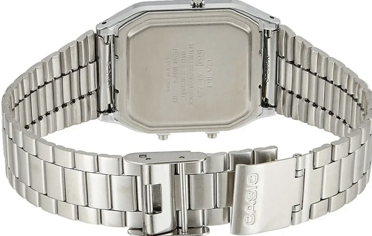 Casio AQ230A-7B Vintage Unisex Adult White Dial Watch
