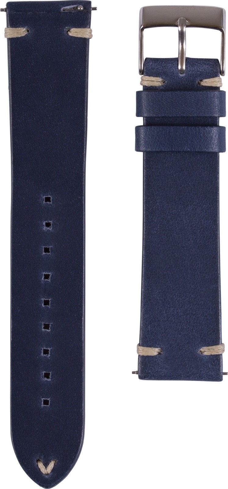 20mm Blue Genuine Horsehide Leather Watch Strap Handmade in Italy New Box