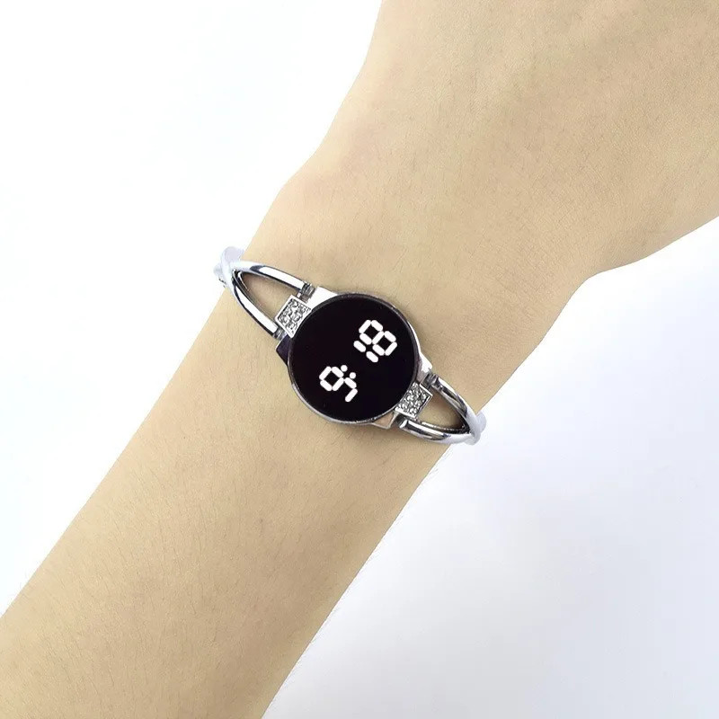 MAYZHISU Fashion LED Watch for Women Touch Screen Ladies Wristwatch Digital