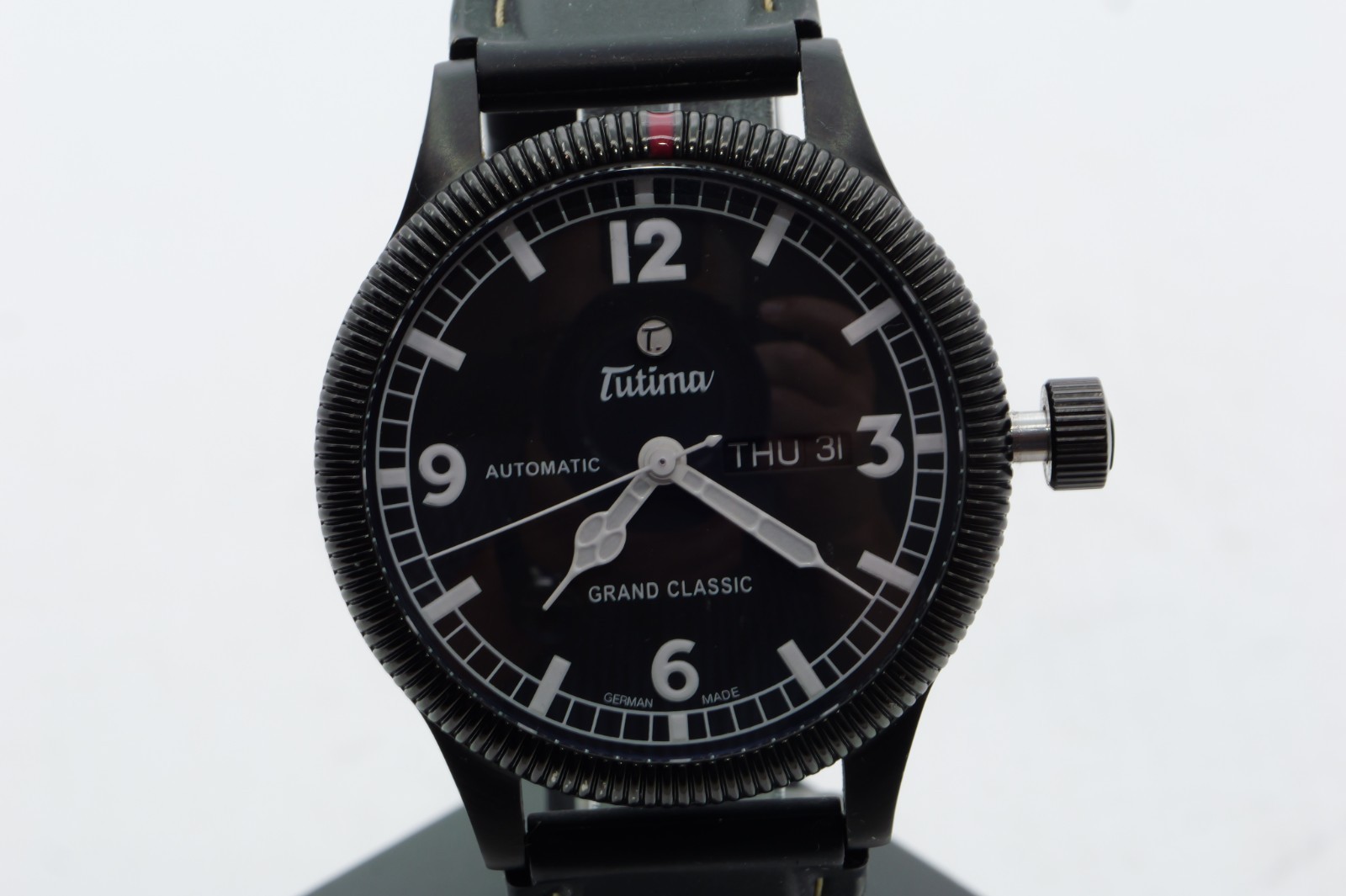Tutima Grand Classic automatic black PVD watch. Rf 62811. Made in Germany