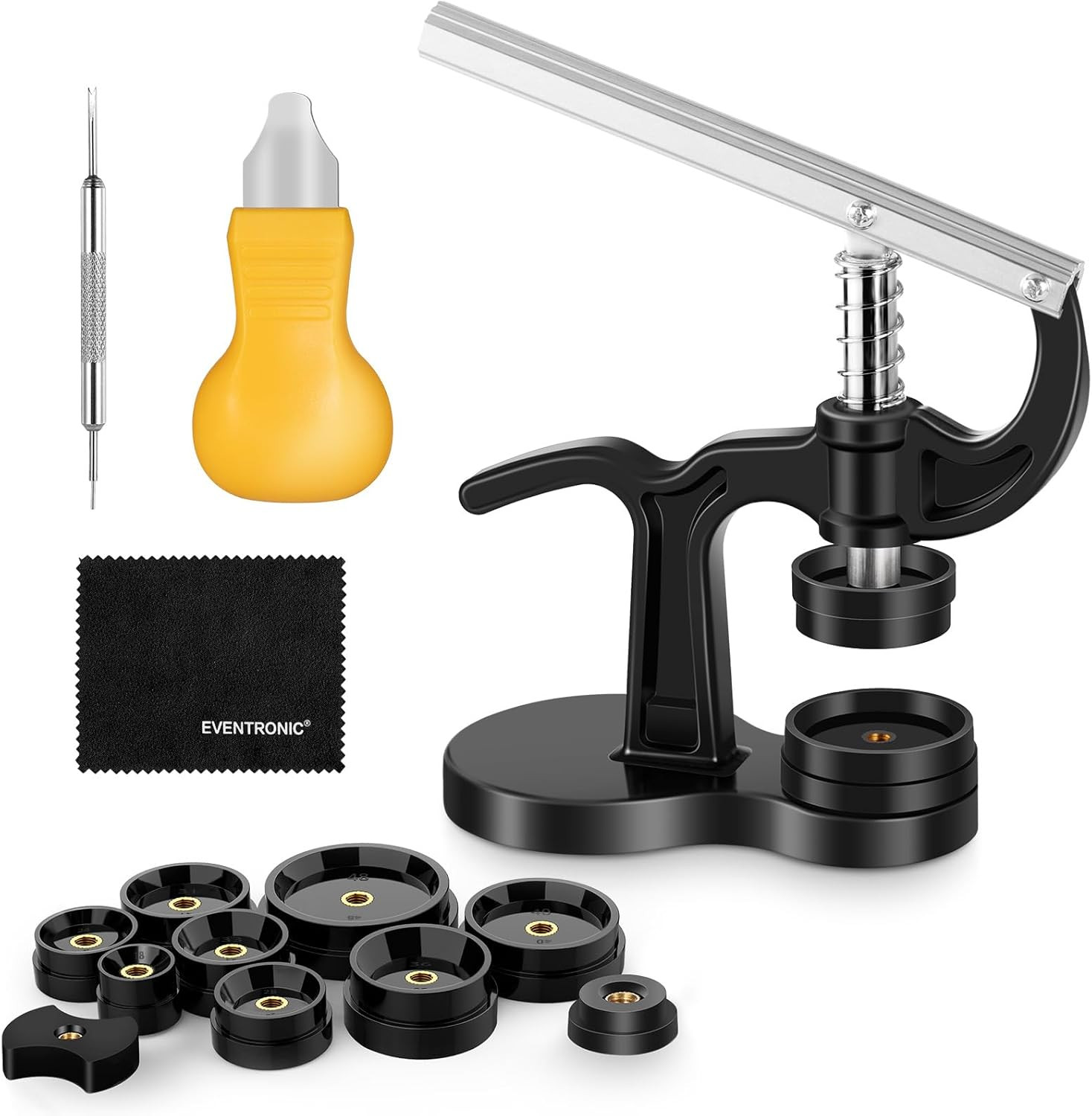 Eventronic 16Pcs Watch Press Tool Set, Back Case Closer for Closing Watch Cover,