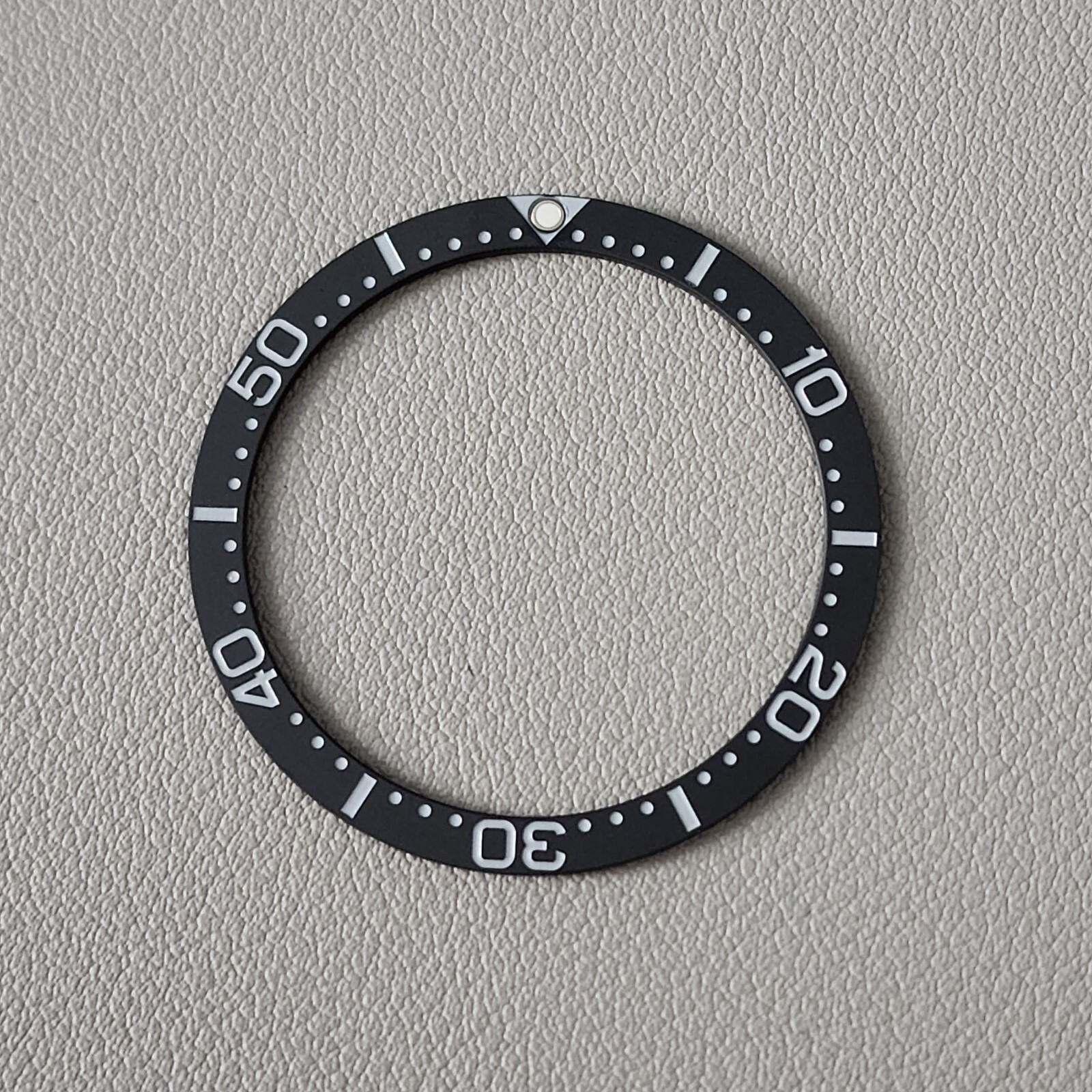 Bezel Insert Black SKX007 Ceramic / Flat C3 Low PIP Matte