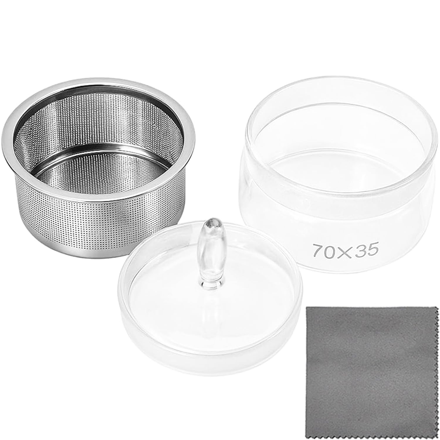 7CM X 3.5CM Watch Oil Washing Jar Tank, 3 in 1 Watch Repair Cleaner Tool with St