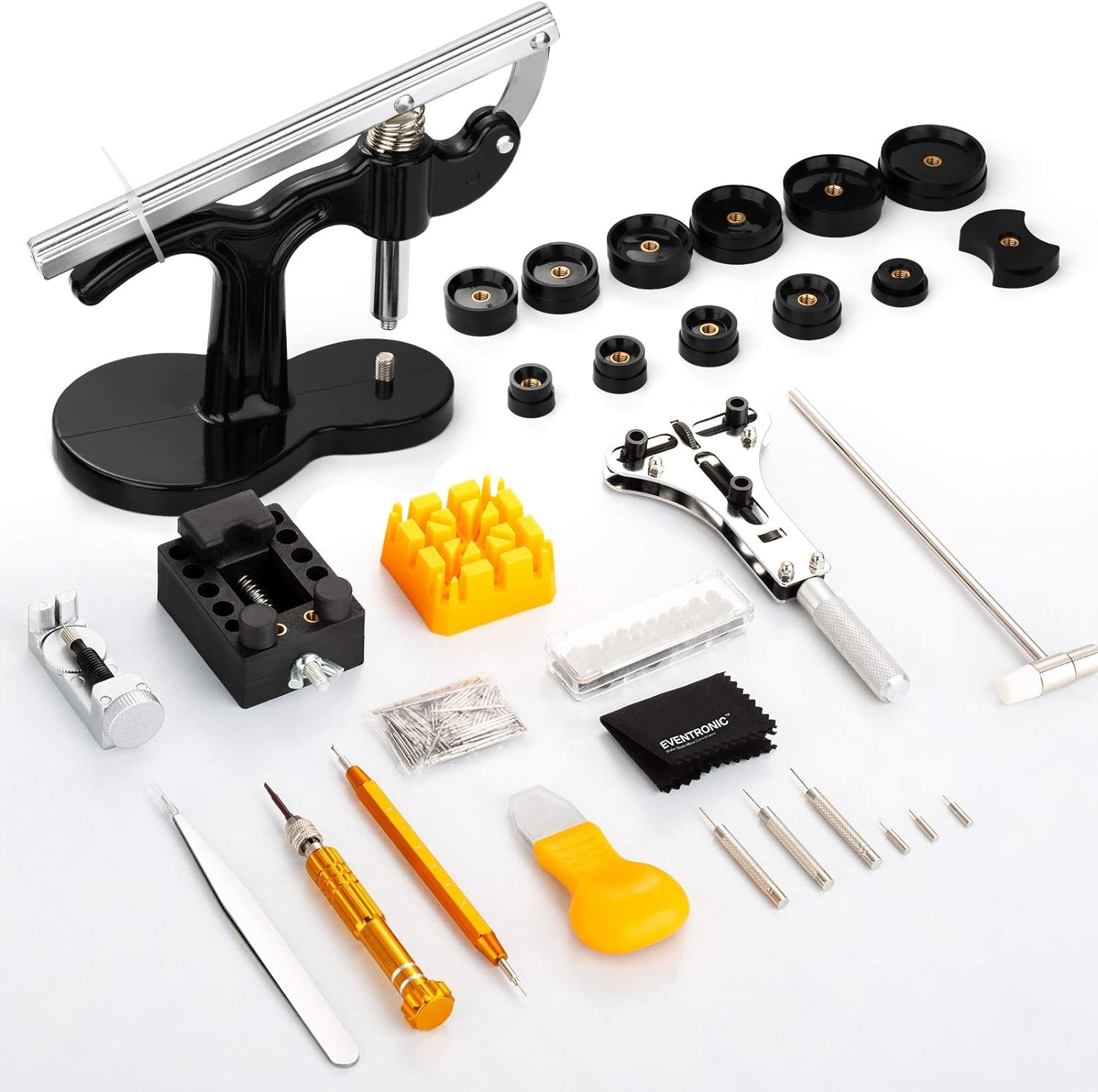 【Combination Version】Eventronic Watch Repair Tool Kit + Press Set,…