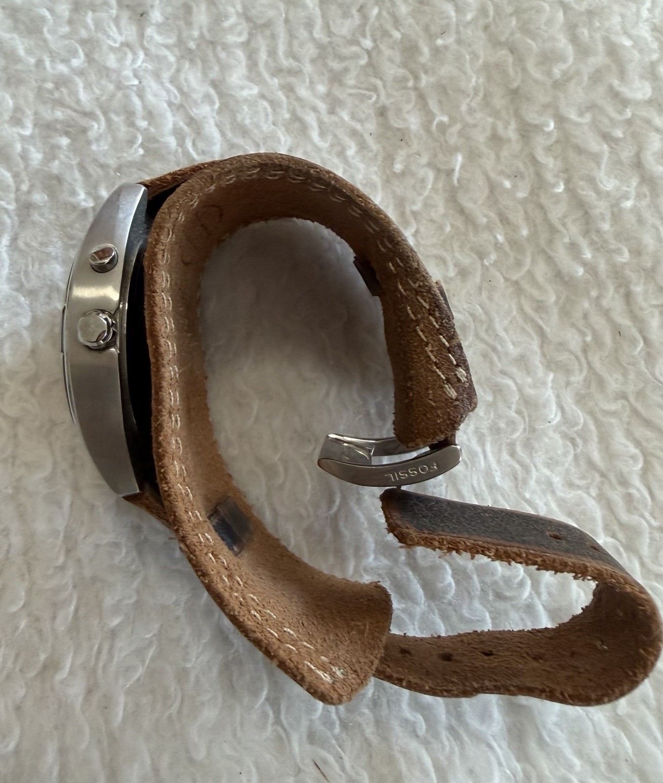Fossil Men’s Steampunk Watch With Leather Band