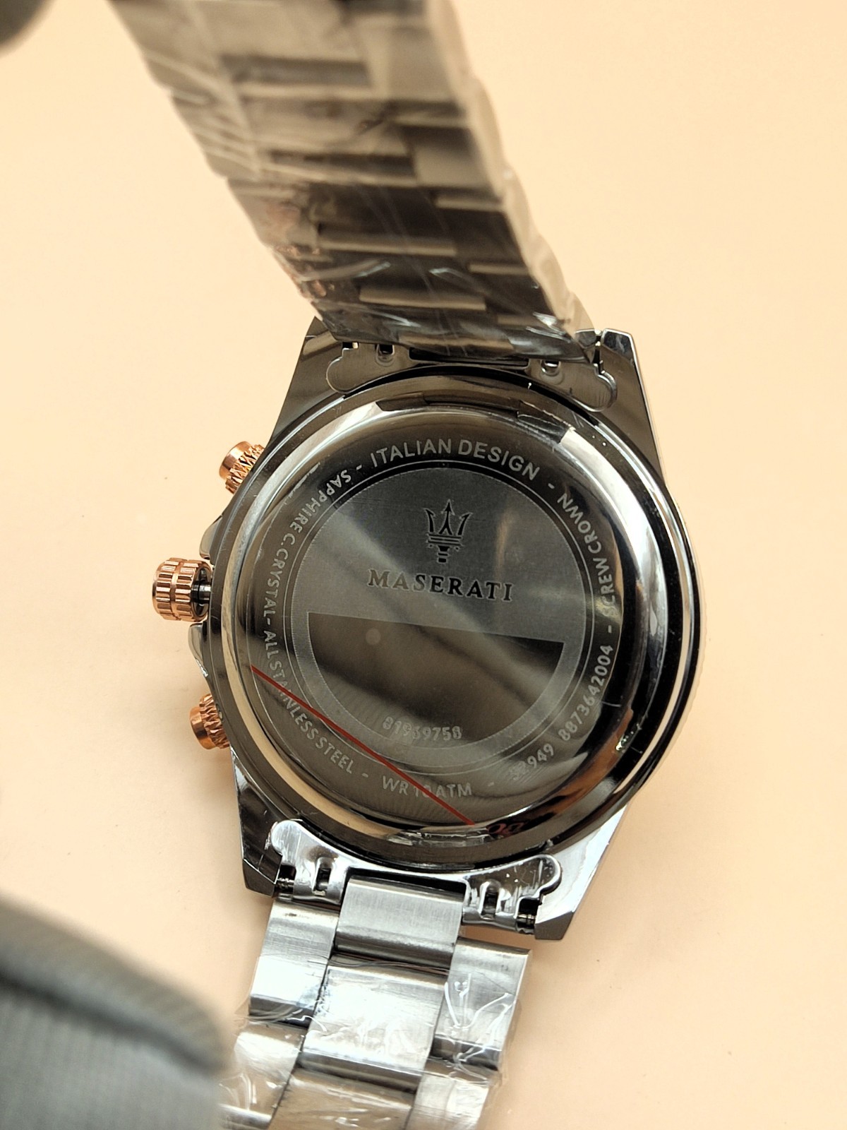 Amazing Maserati Chronograph Silver Dial Analog Refurbished Men’s Wrist Watch