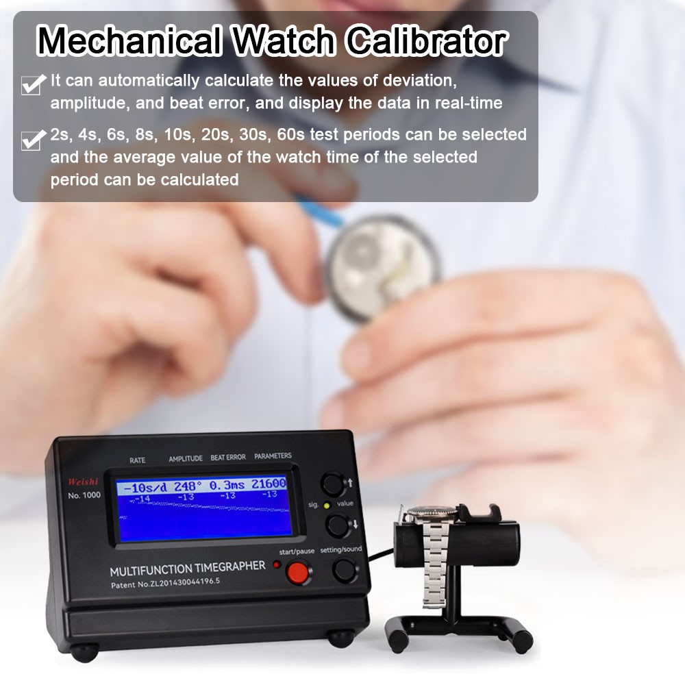 WeiShi US Plug No.1900 Timegrapher Watch Testing Tool Watch Tester for Repairers