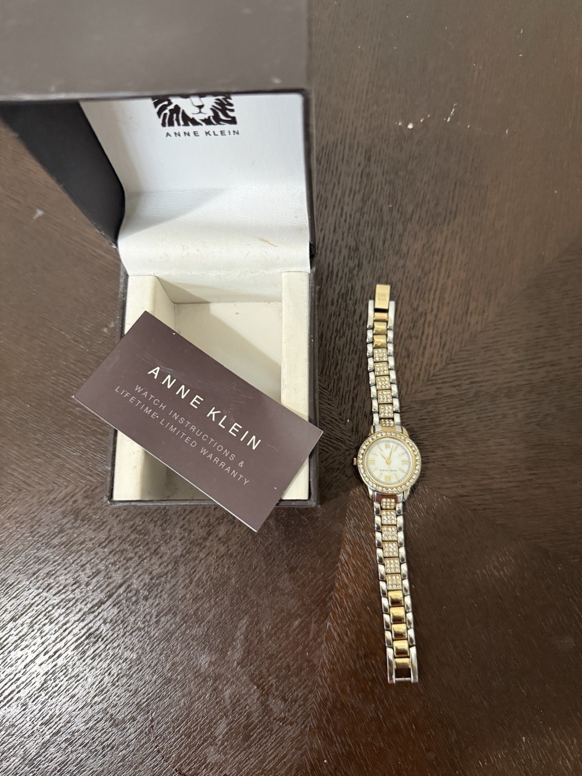 Anne Klein Women’s Quartz Two-Tone Bracelet Watch Diamond Accent Box Manual