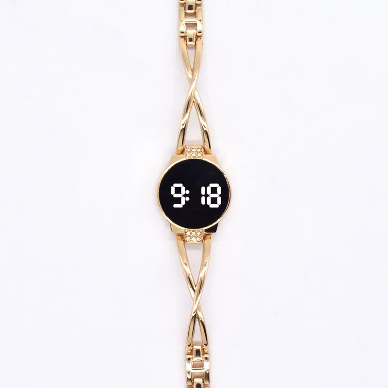MAYZHISU Fashion LED Watch for Women Touch Screen Ladies Wristwatch Digital