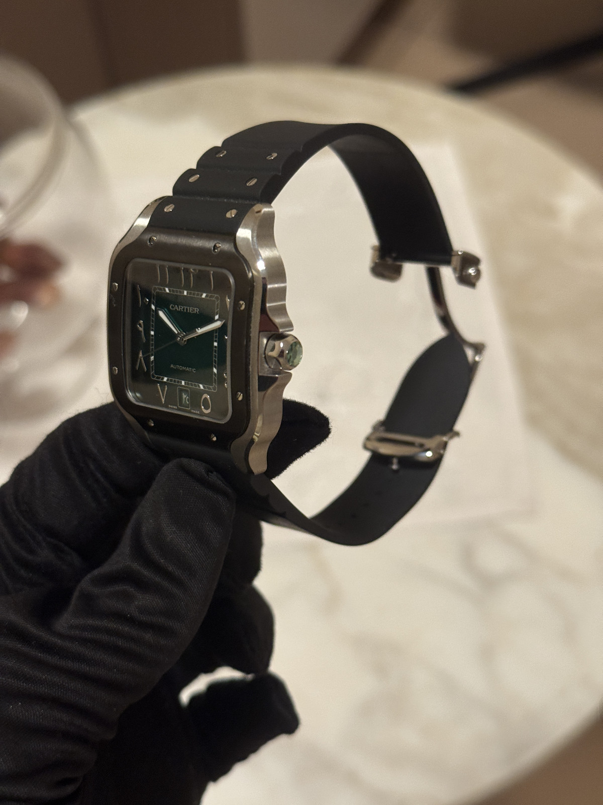 Cartier Santos Green Arabic Size L – 47.5 × 39.8MM 2024