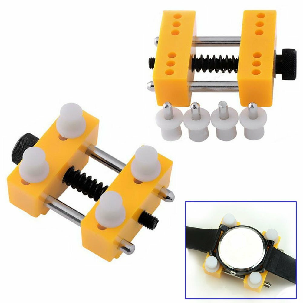 Watch Case Opener Adjustable Back Cover Repair Holder Tool Watchmakers DIY