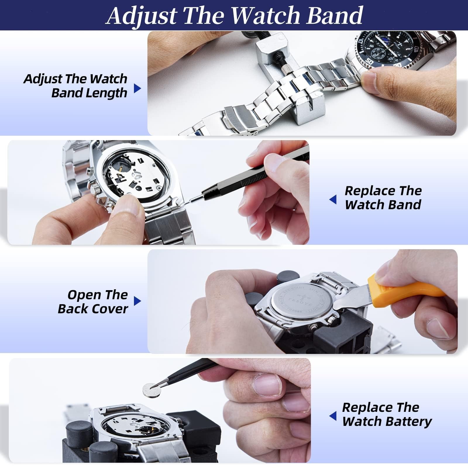 Eventronic Watch Repair Kit and Watch Press Tool Set