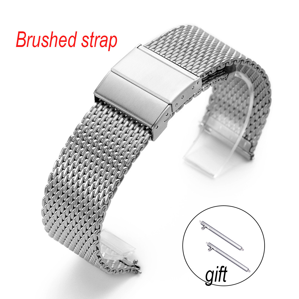 Metal WatchBand 1.0mm Milanese 20/22mm Quick-release Stainless Steel Watch Strap
