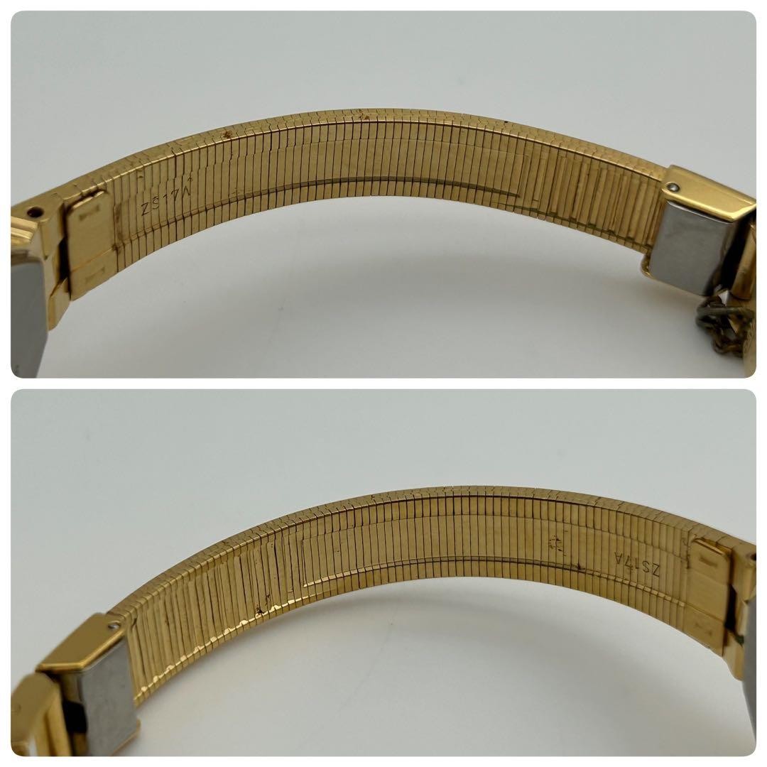 Seiko 1221-5270 Quartz 19.6mm Gold Plated Octagon Champagne Gold Dial Ladies
