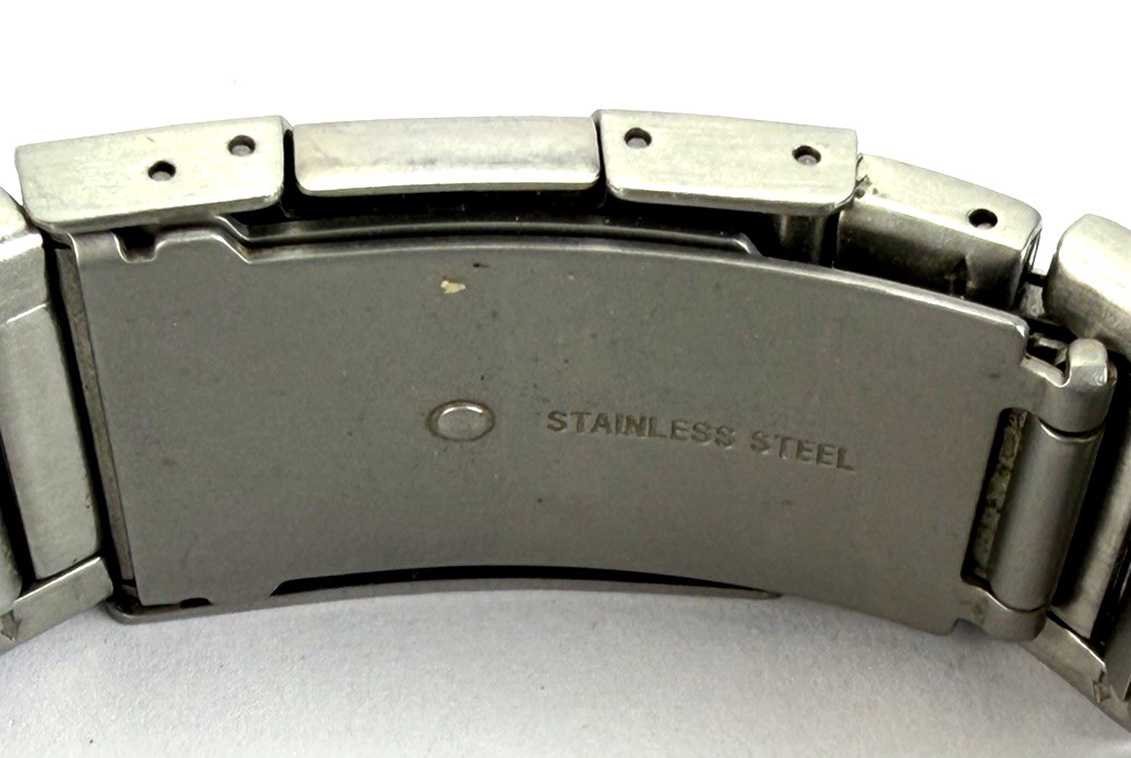 Fossil Stainless Curved Rectangular Mens Tank Watch Elegant Gentlemens NEW BATT