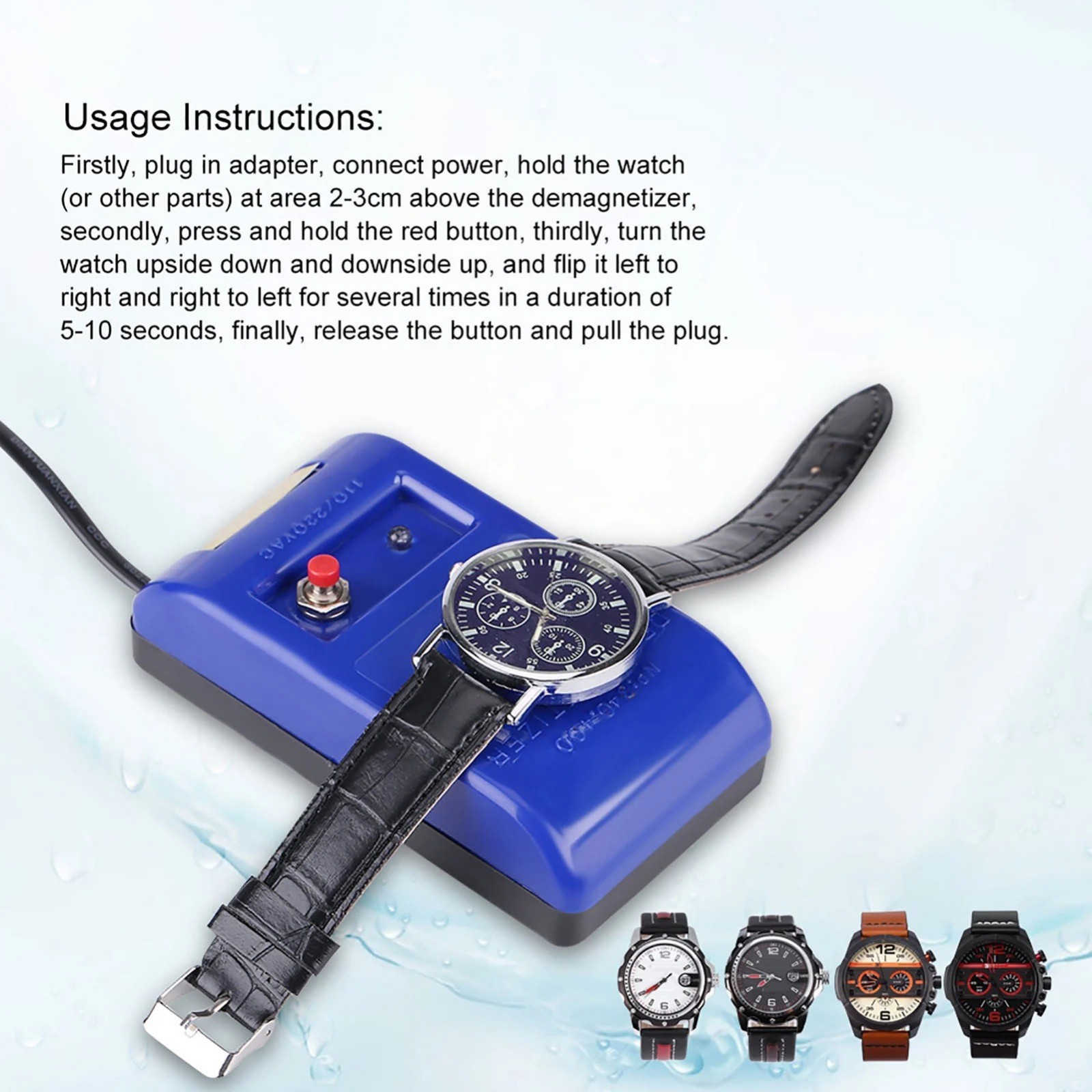 Watch Repair Screwdriver Tweezers Electrical Demagnetise Demagnetizer Tools
