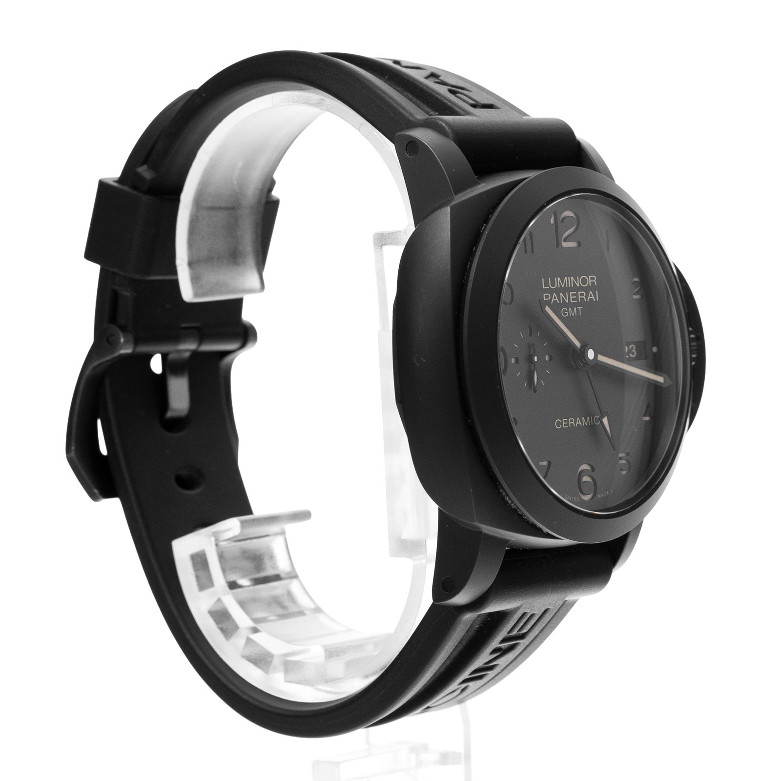 Panerai Luminor 1950 3 Days GMT PAM00441 44mm Ceramic Mens Watch Box Papers 2015