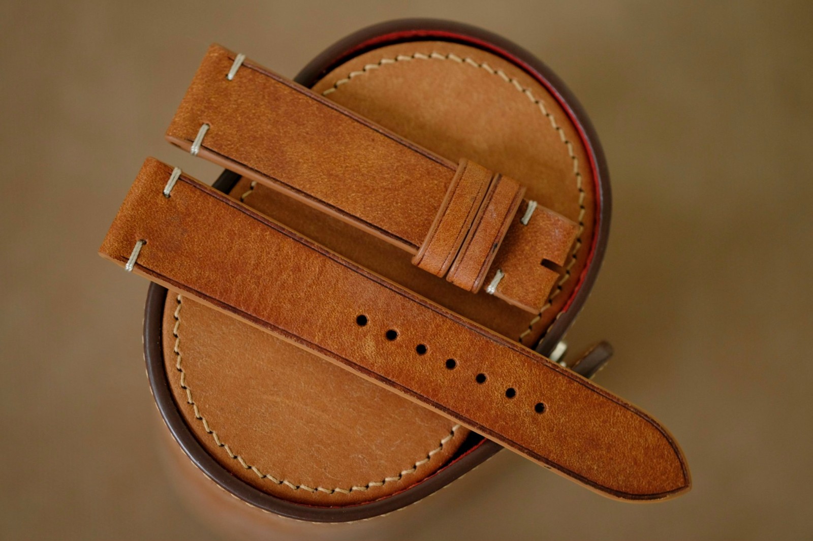 Handmade Brown Pueblo Leather Watch Strap – Minimalist Thin Design
