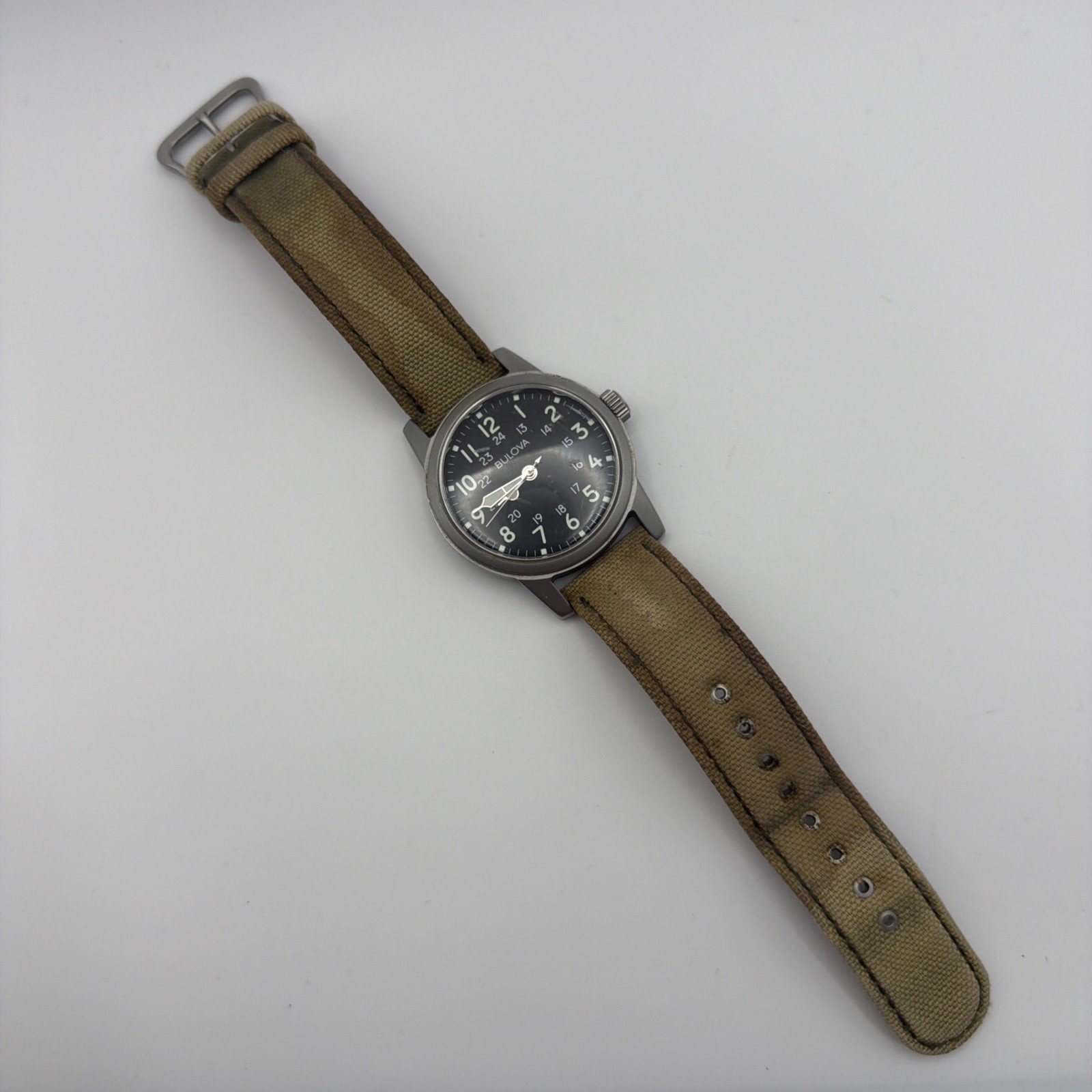 Bulova Hack Watch 96A19 Swiss Limited Edition WWII Replica 38mm Quartz UNTESTED