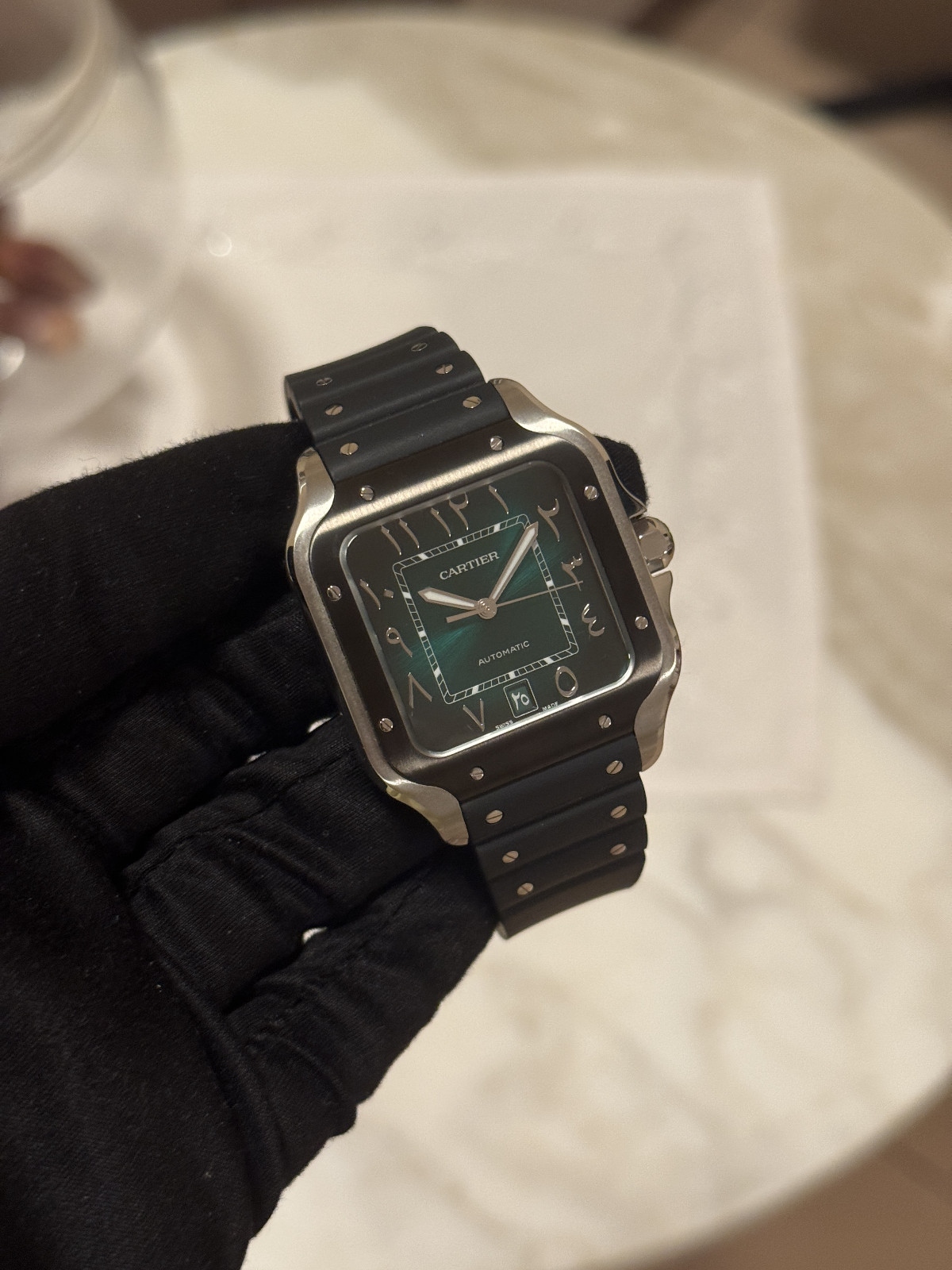 Cartier Santos Green Arabic Size L – 47.5 × 39.8MM 2024