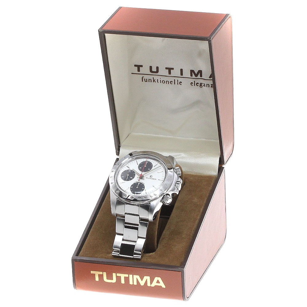 TUTIMA 793 Valjoux 7750 Chronograph white Dial Automatic Men’s Watch_861325