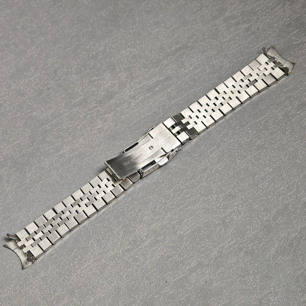 For Seiko SRPE53 20mm Silver Jubilee WatchBand Bracelet With Hollow Curved End