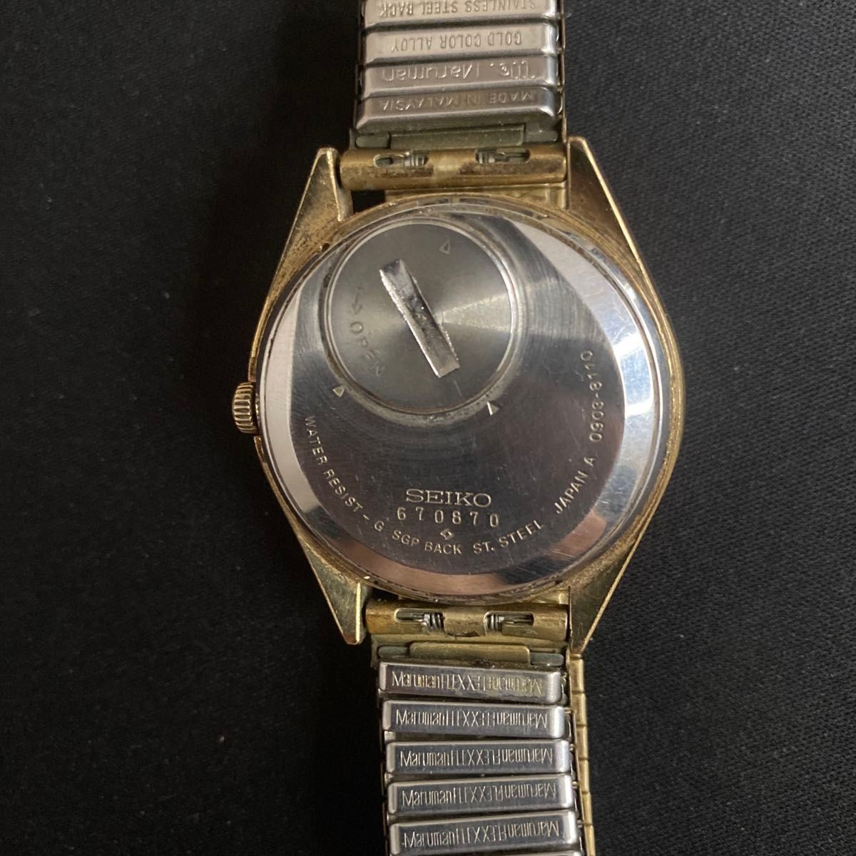 Battery replaced working SEIKO Seiko TYPE II Quartz Men s Watch Gold