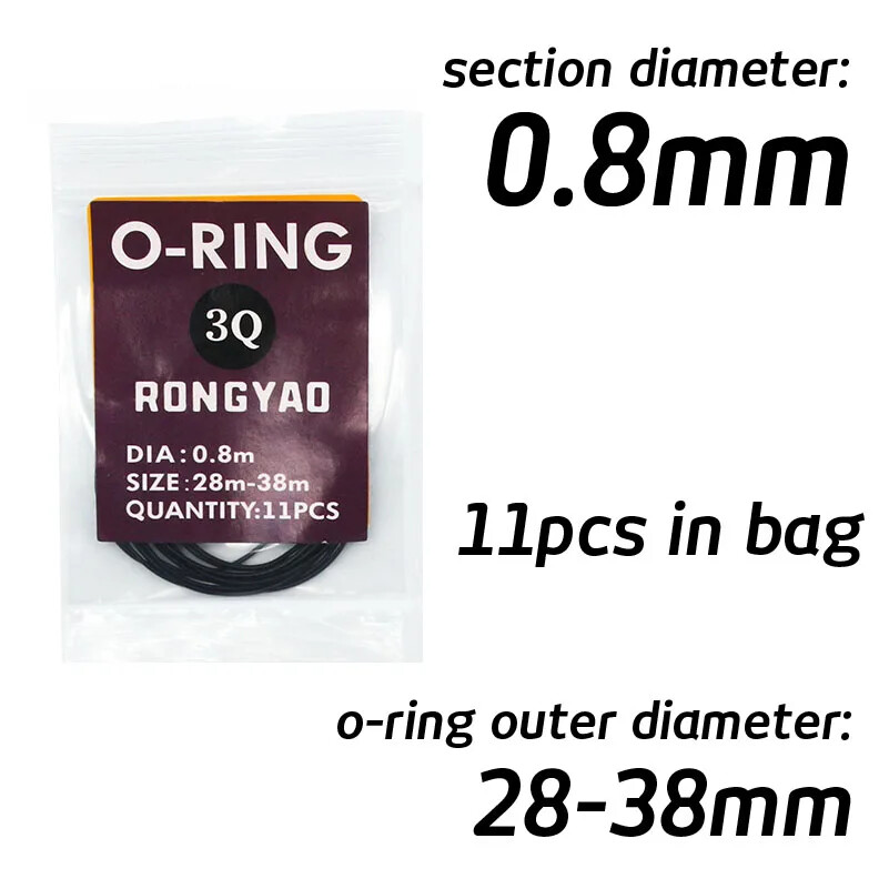 Watch Back Cover Rear Case Gasket Waterproof O-Ring 0.5-0.8mm Seal Rings 13-40mm