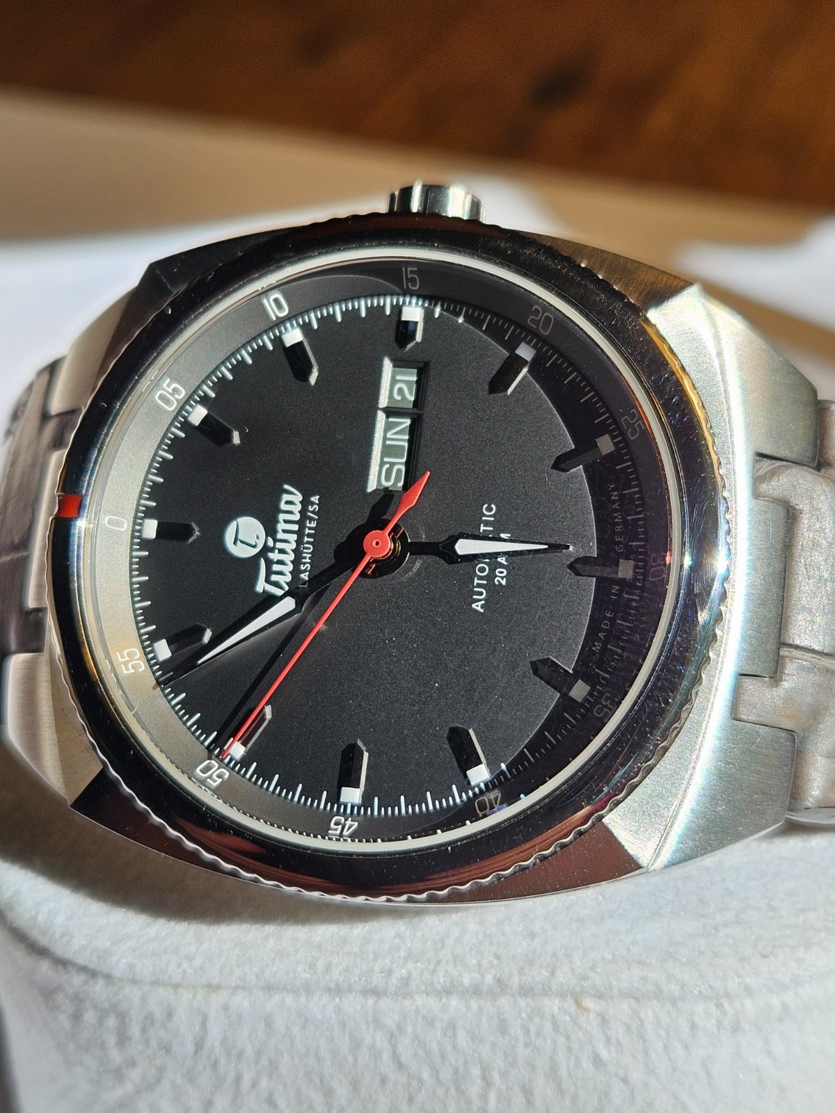 Tutima Glashütte Saxon One Automatic 6120-03 Grey 42mm Full Set Near Mint