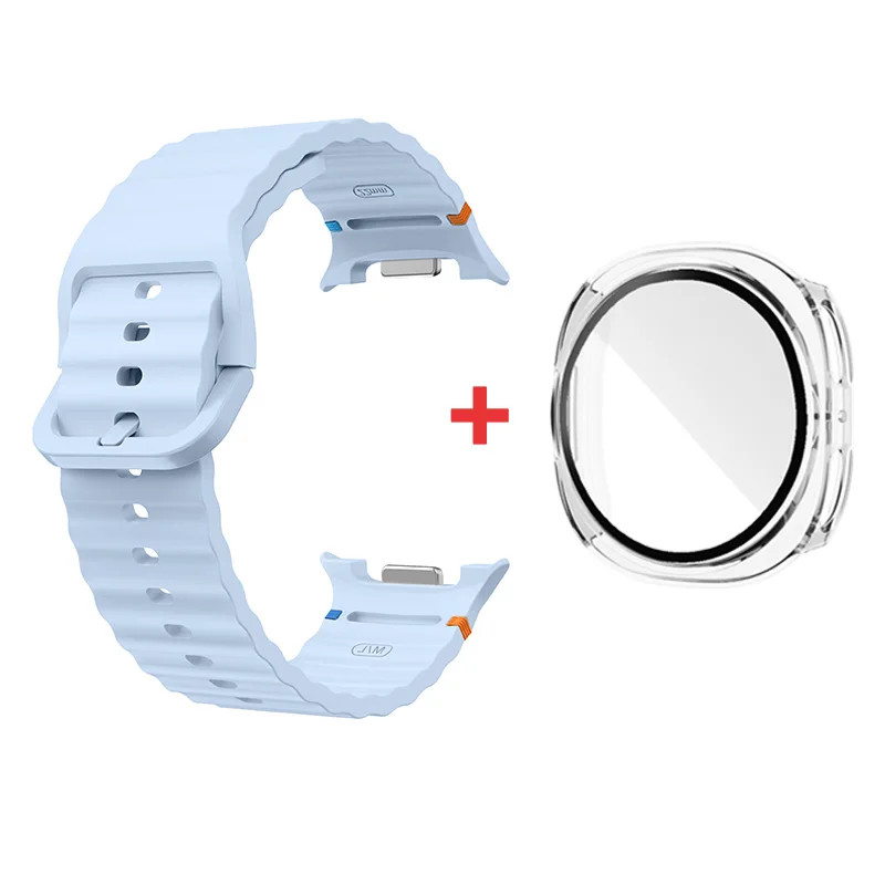 PC Full Case+Silicone Band For Samsung Galaxy Watch 8 40mm 44mm Bumper Strap