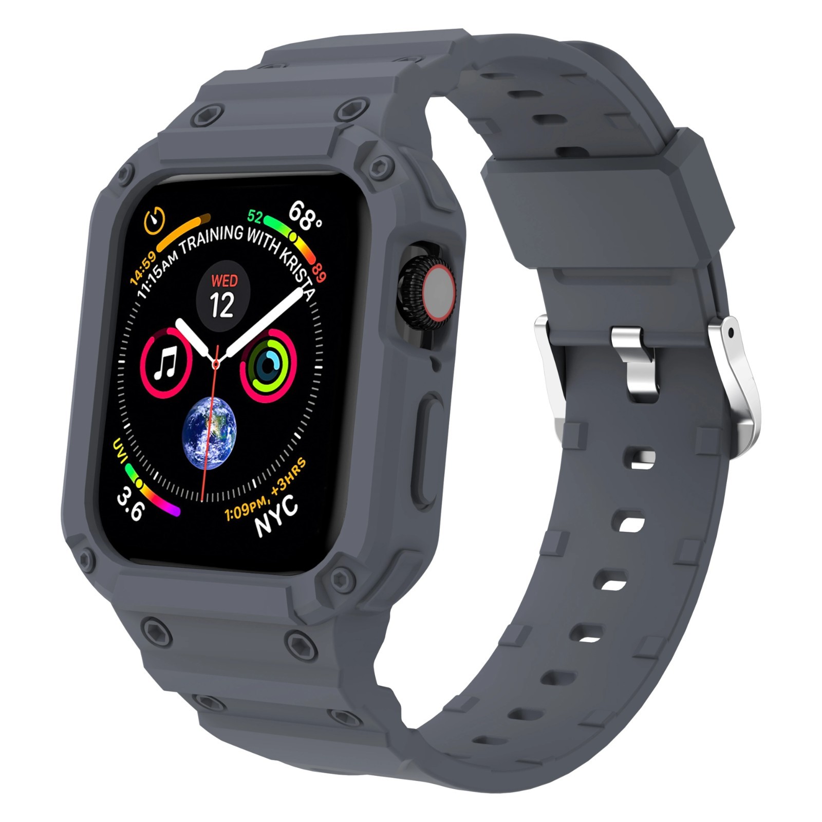 Rugged Apple Watch Band Bumper Case Cover Strap Iwatch SE 9 8 7 6 5 4 3 2