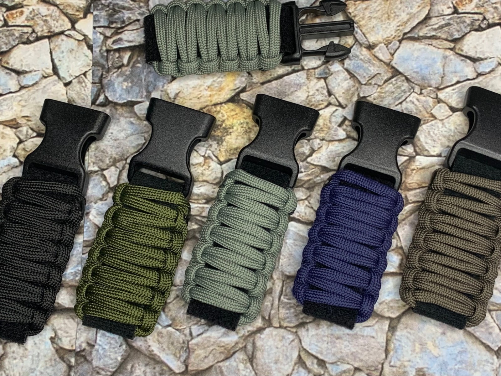 Casio AE1200’s AE1300’s Black Adjustable Paracord Survival Watch Band Illuminato