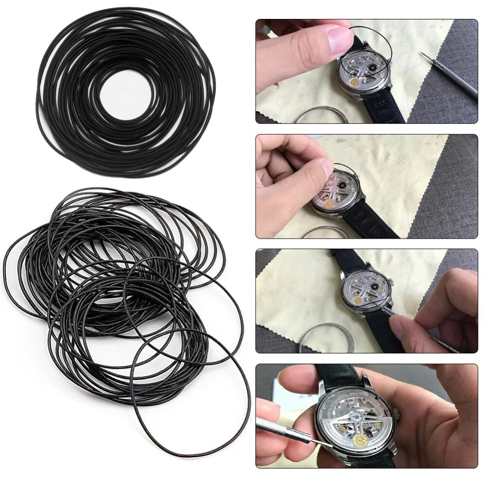 Watch Back Cover Rear Case Gasket Waterproof O-Ring 0.5-0.8mm Seal Rings 13-40mm
