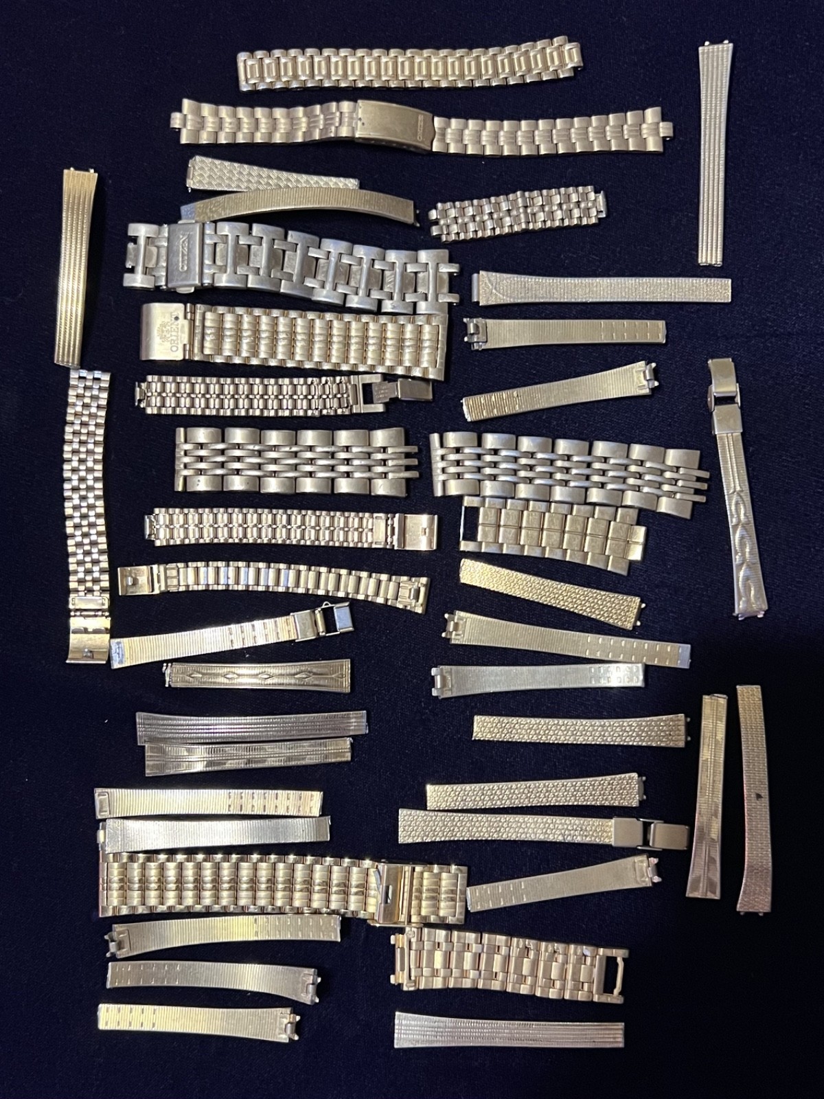 Vintage Watch Band Bracelet Lot Expansion Stretch Metal Bands Orient Parts