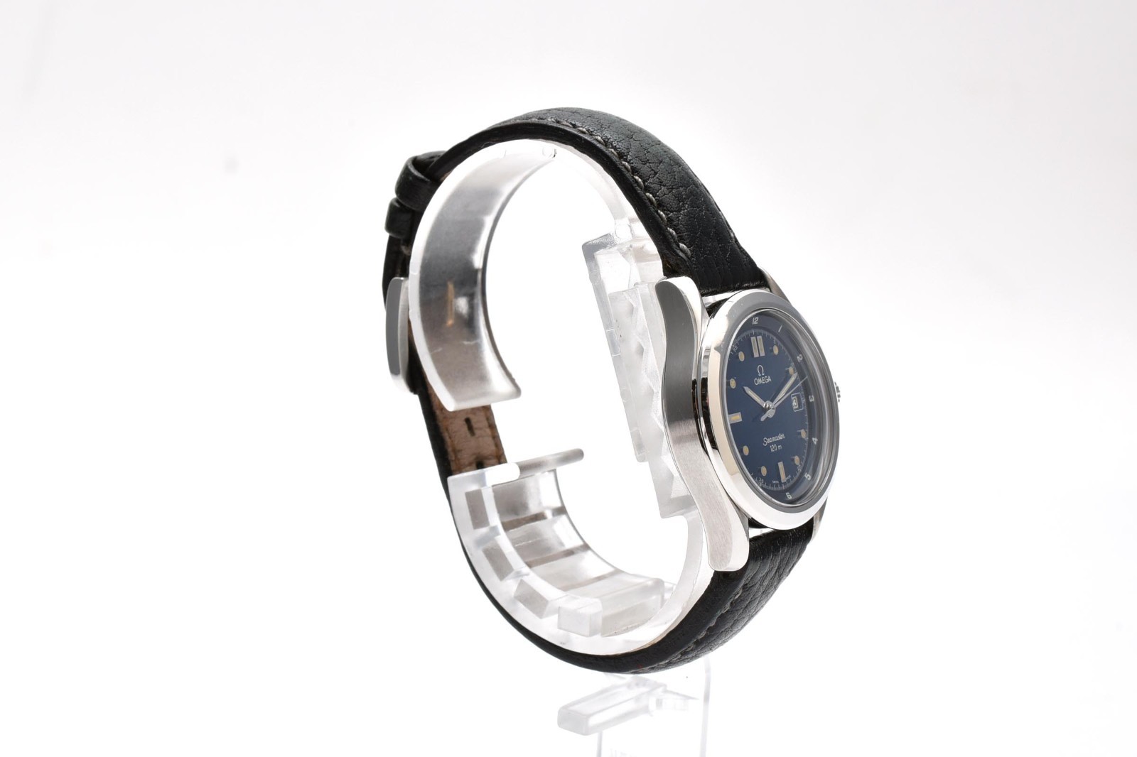 Vintage [Near MINT] OMEGA Seamaster 120m 2571.80 Blue Dial Silver Women’s Watch