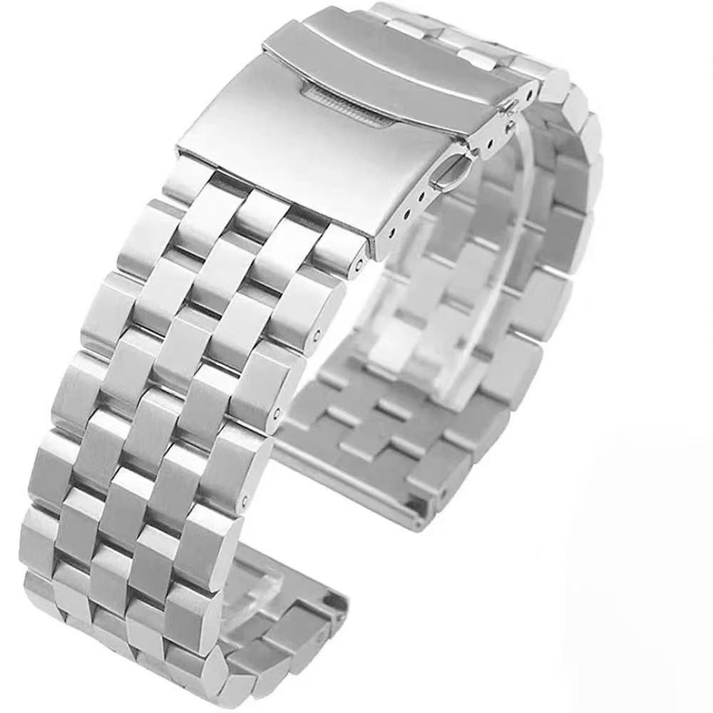 18-24mm Solid Brushed Stainless Steel Watch Strap Band Smart Watchband US Stock