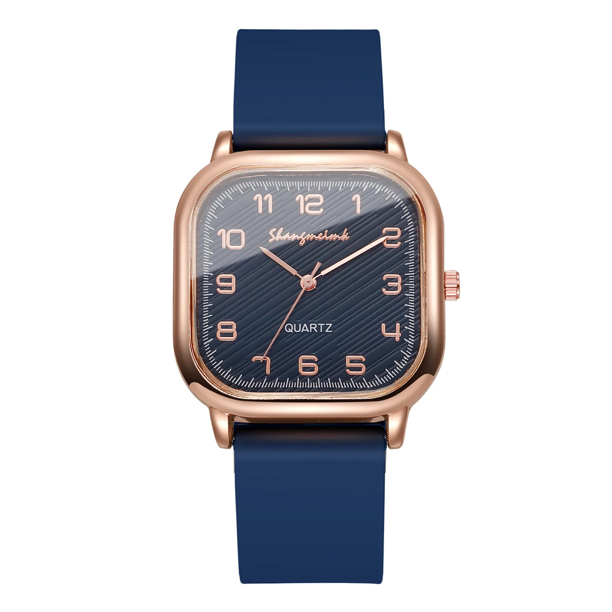 Fashion Square Women Watches Casual Silicone Strap Watch for Girls