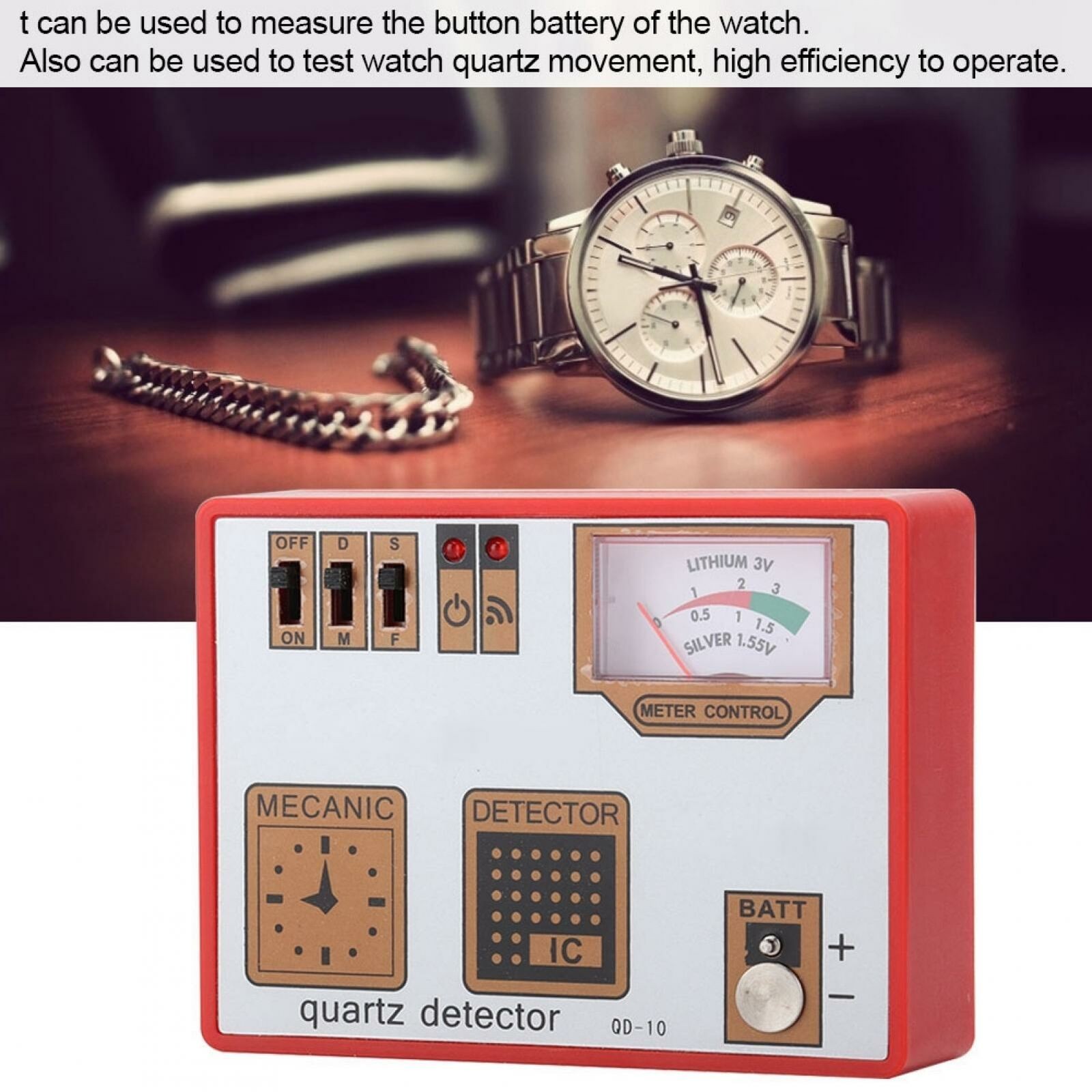 Quartz Mechanical Watch Repair Demagnetizor Watchmaker Tester Battery Detector
