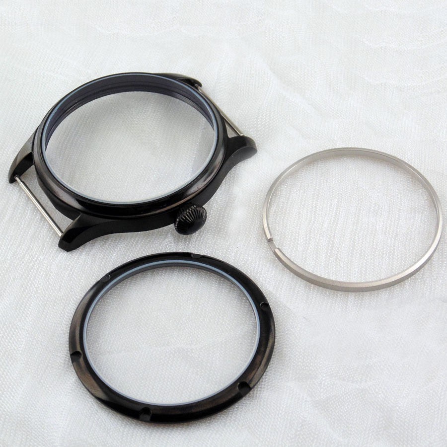 44mm Stainless Steel Watch Case Fit For Seagull ST3600 ETA 6497 6498 Movement B