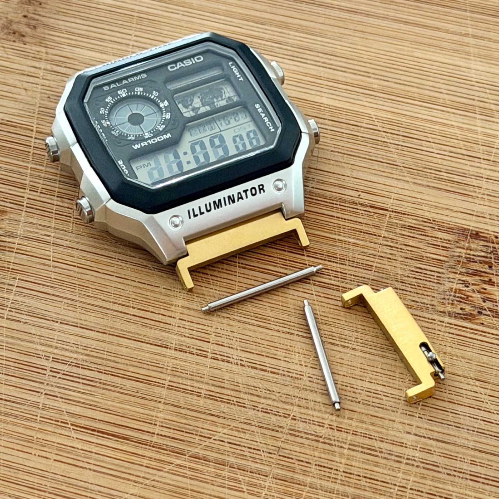 18mm to 22mm Watch Band Convertors Adapters for Casio AE 1200WH Strap Connectors
