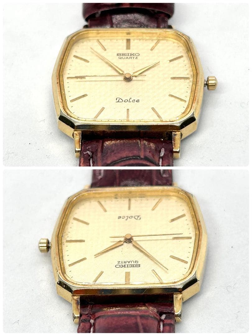 SEIKO Dolce 7731-5120 Gold Hexagon Men’s Qz Watch JAPAN Vintage 1985