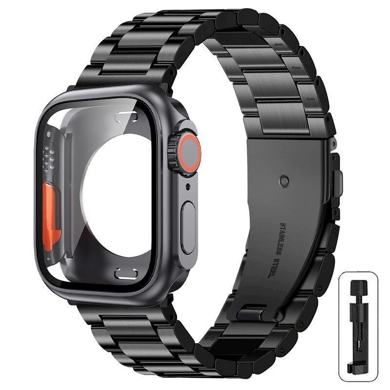 Stainless Steel Band+Case For Apple Watch iWatch 10 9 8 7 6 5 4 41/40/44/45/46mm