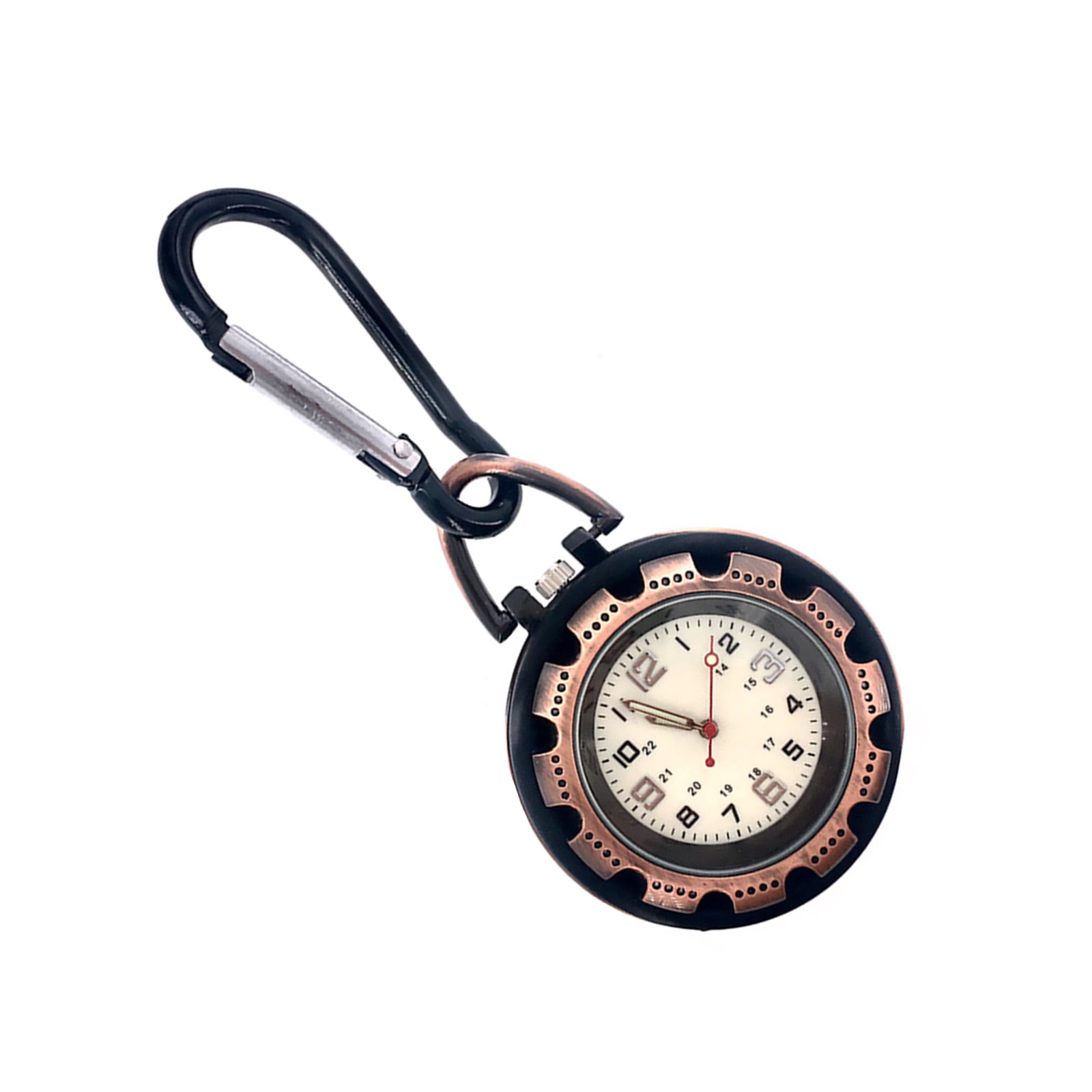 New Alloy Backpack Clip-on Carabiner Quartz Pocket Watch Fit For Outdoor Hiking